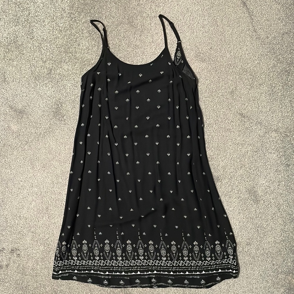 Black printed dress